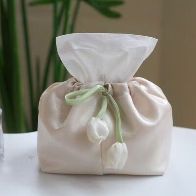 少女心高颜值车载纸巾盒可爱汽车专用抽纸收纳纸巾保护套