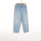 百搭牛仔裤 水洗时尚 浅蓝微弹休闲长裤 华人杰束脚裤