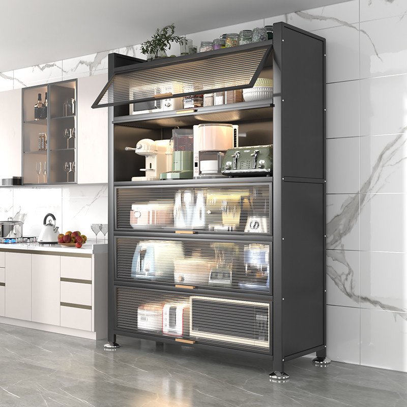 厨房微波炉防尘置物柜家用落地多层置物架碗筷柜餐边柜橱柜储物柜,电子元器件市场,电线扎带/束线带,淘宝优惠券,粉丝福利购,淘宝优惠卷