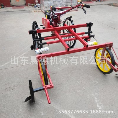 手扶汽油滴管地膜机 农用自走式覆膜宽度可调盖膜机