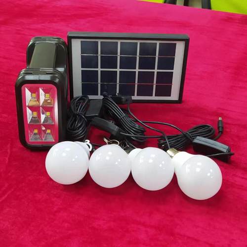 小型家用太阳能发电机 3W小系统灯 6AH太阳能发电 4灯泡 USB充电