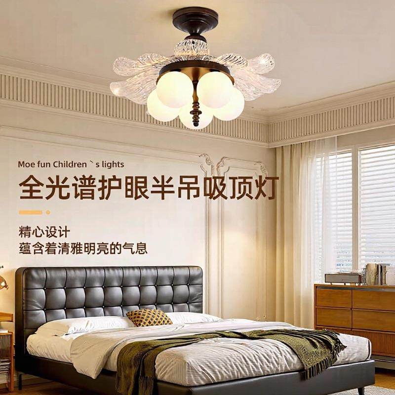 卧室吸顶灯中古风美式复古创意主卧书房灯具现代简约法式房间灯饰,电子元器件市场,集成电路（IC）,淘宝优惠券,粉丝福利购,淘宝优惠卷
