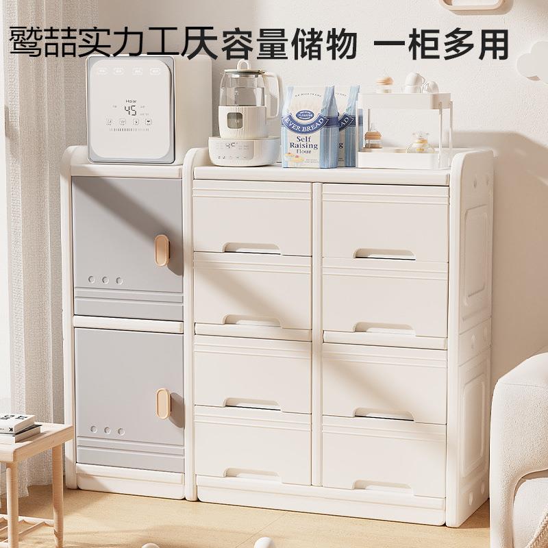 儿童玩具收纳架落地家用婴儿用品喂养台收纳柜宝宝置物整理箱储物