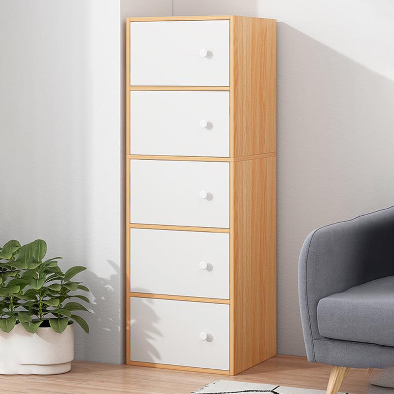 书架书柜置物架落地卧室柜子储物柜家用客厅置物柜窄收纳柜五斗柜