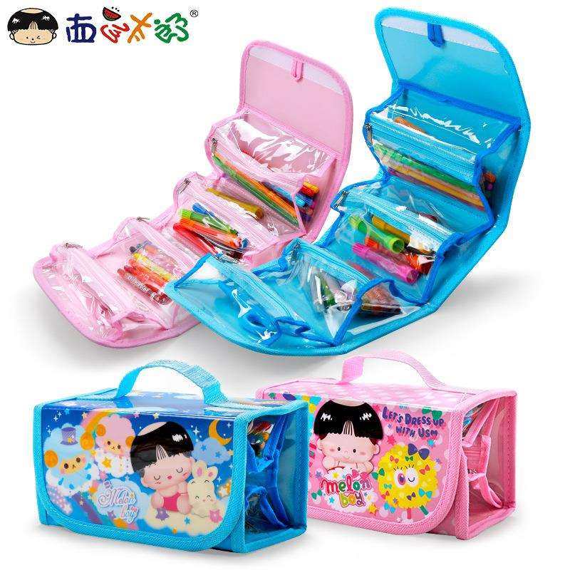 新代新款 西瓜太郎画画笔袋 儿童学习文具套装小学生期末奖品