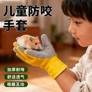 小仓鼠夹子遛抓仓鼠神器新手金丝熊造景用品玩具大全防咬手套儿童