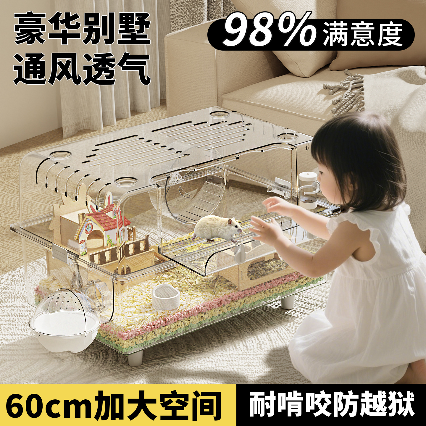 仓鼠笼子超大别墅金丝熊豪华专用