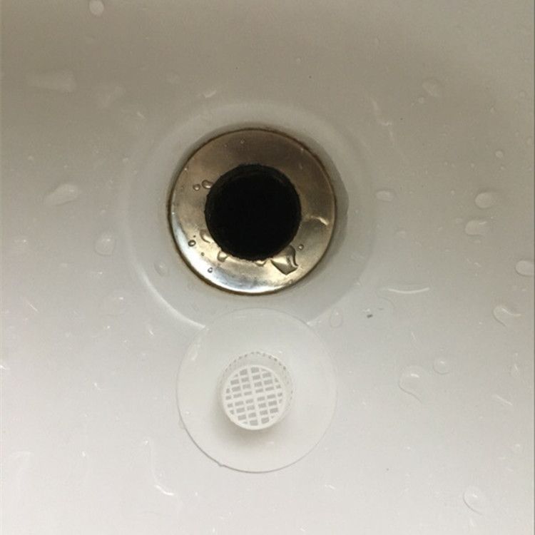 宽边塑料下水地漏隔渣网4个装洗手盆过滤网隔头发排水滤网