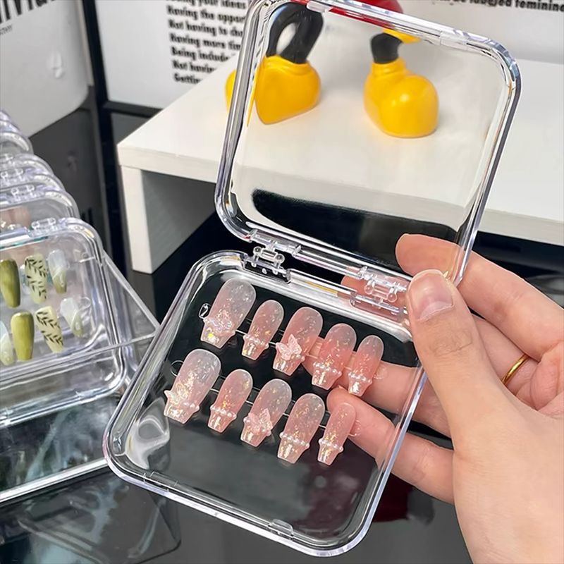 穿戴甲透明盒子DIY小饰品指甲收纳盒亚克力透明展示盒美甲