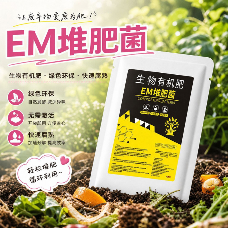 EM厨余沤肥堆肥菌家庭自制有机肥