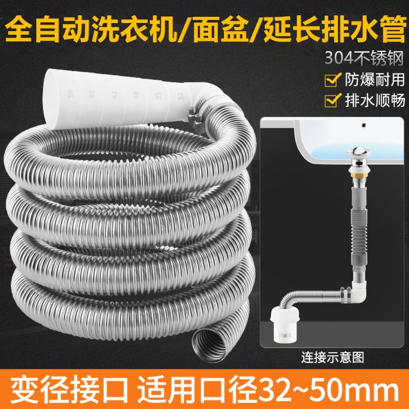 洗衣机排水管延长管出水管子全自动波J轮面盆煮面桶加长下水软管