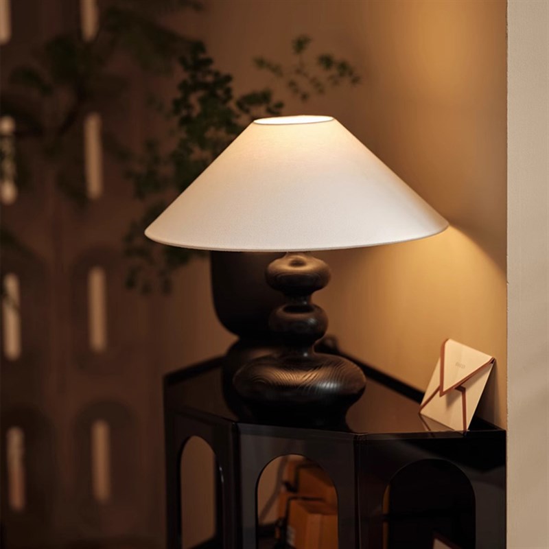 法式复古中古台灯卧室美式新中式侘寂风实木主卧床头灯高级感灯具