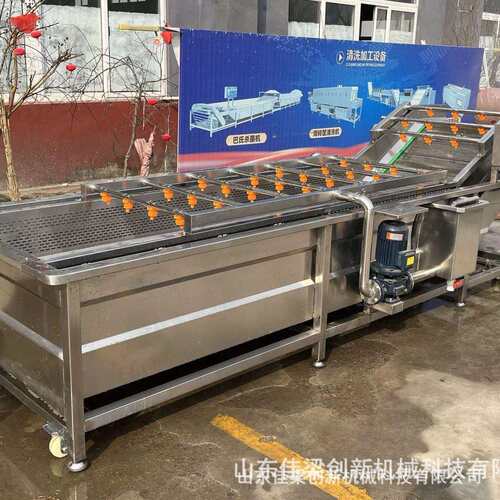 商用大型不锈钢螺丝椒清洗机木耳气泡清洗机全自动果蔬加工流水线