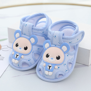 凉鞋 12个月男女宝宝学步透气软底布鞋 01岁婴儿步前鞋 子 夏季