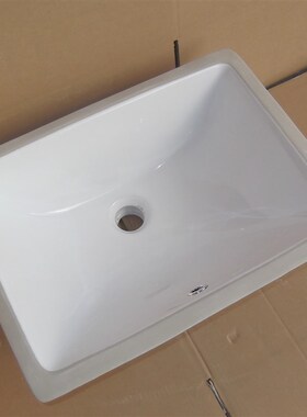 优等品方形1k8寸白色陶瓷台下盆E-1805