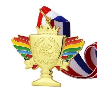 奖杯通用a奖牌定制儿童夏令营培训学校比赛金牌毕业纪念奖章挂牌