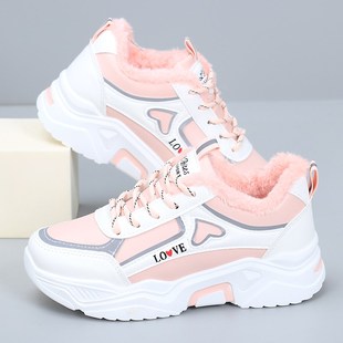 棉鞋女款冬季加绒加厚保暖女生大童初中学生防水防滑运动大棉女童