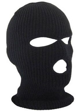 头套男黑色飞虎队针织帽防风x面罩头罩冬季骑行保暖三孔帽子护脸