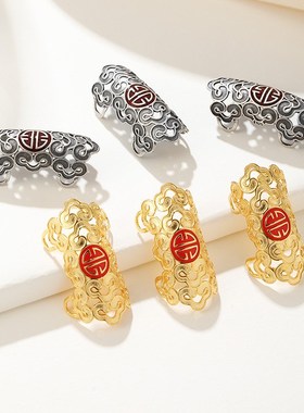 纯银古法金手镯维修卡扣diy遮瑕装饰卡扣手镯断裂修覆固定配件夹