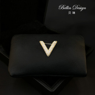 日韩胸针防走光小别针多用v领扣针固定衣服情侣高档胸花领针3328