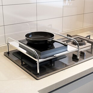 灶台上面的置物架不锈钢r电磁炉架子煤气灶盖板盖厨房灶台用品收