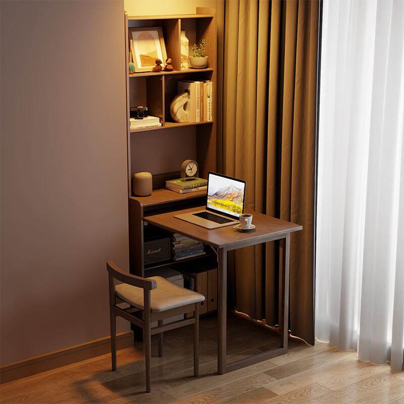 冬木实木折叠书桌书架一体卧室家用电脑桌小户型学习书柜转角桌子,纺织面料/辅料/配套,纺织机械配件,淘宝优惠券,粉丝福利购,淘宝优惠卷