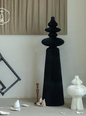 十八纸禅意装饰柱艺术创意落地摆件家居走廊展示柱橱窗高级摆设