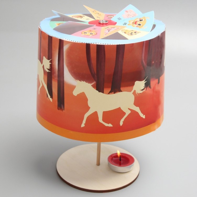 走马灯科学实验材料包diy小学生手工科技小制作玩具男孩蜡烛驱动