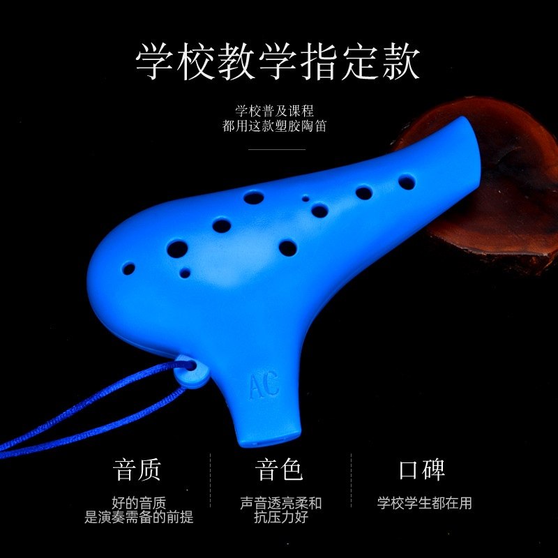 初中生十二孔陶笛小学生音乐课笛子初学者专用12孔树脂塑料ac调