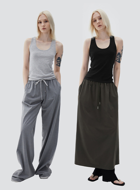 ROLLINGAGE 夏季新品不对称工字背心女设计感吊带内搭打底上衣