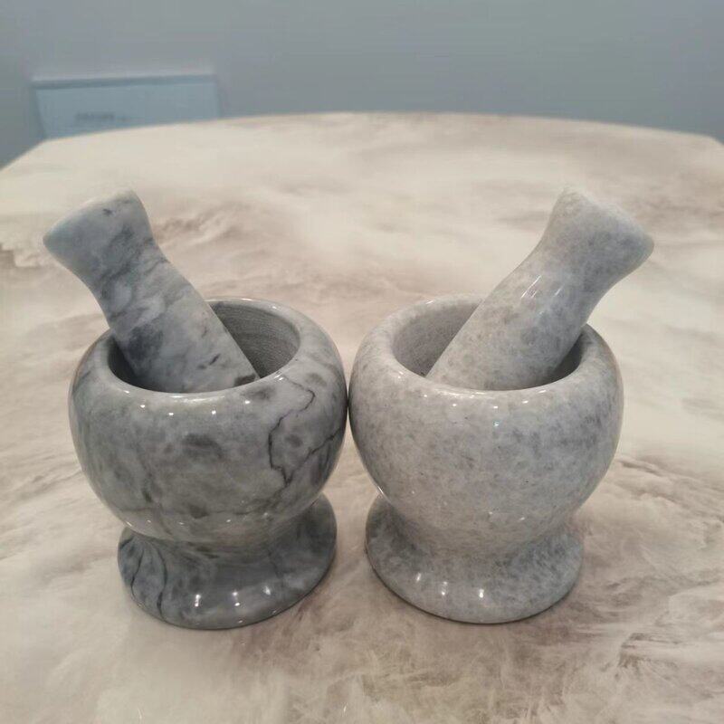 老式石材石臼捣蒜器石锤蒜泥罐石头家用捣蒜传统研磨神器