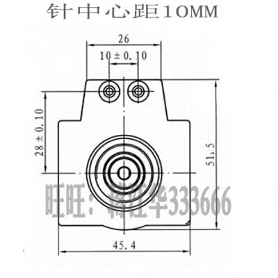 DSG-02液压电磁阀线圈(方形)小黑夹型内孔20mm长53或4