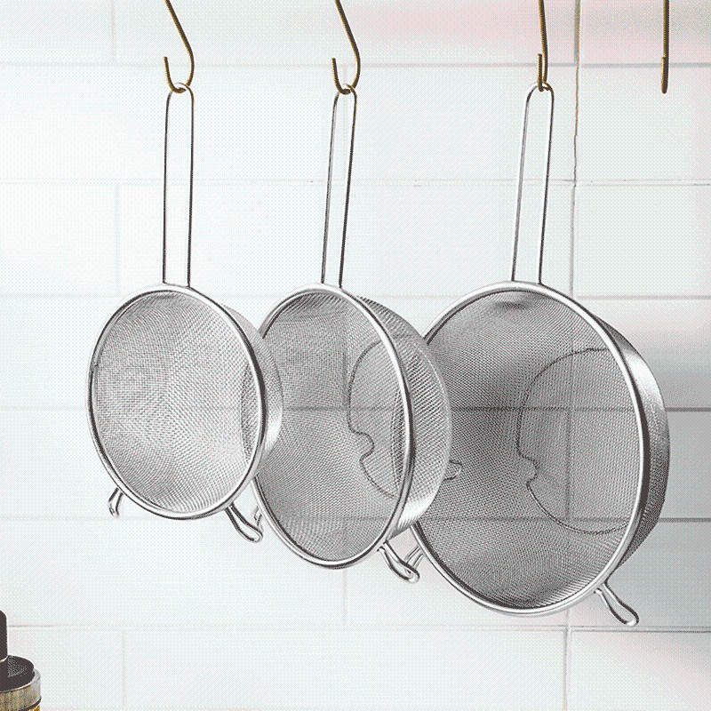 肆月 不锈钢漏网 漏勺过滤网筛家用厨房超细捞面网勺豆浆捞勺
