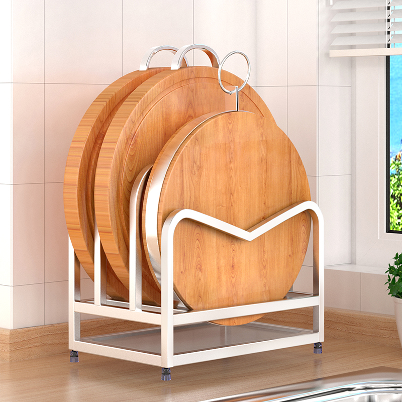 不锈钢厨房砧板架台面锅盖架子置物架家用菜板放置架落地切菜板架