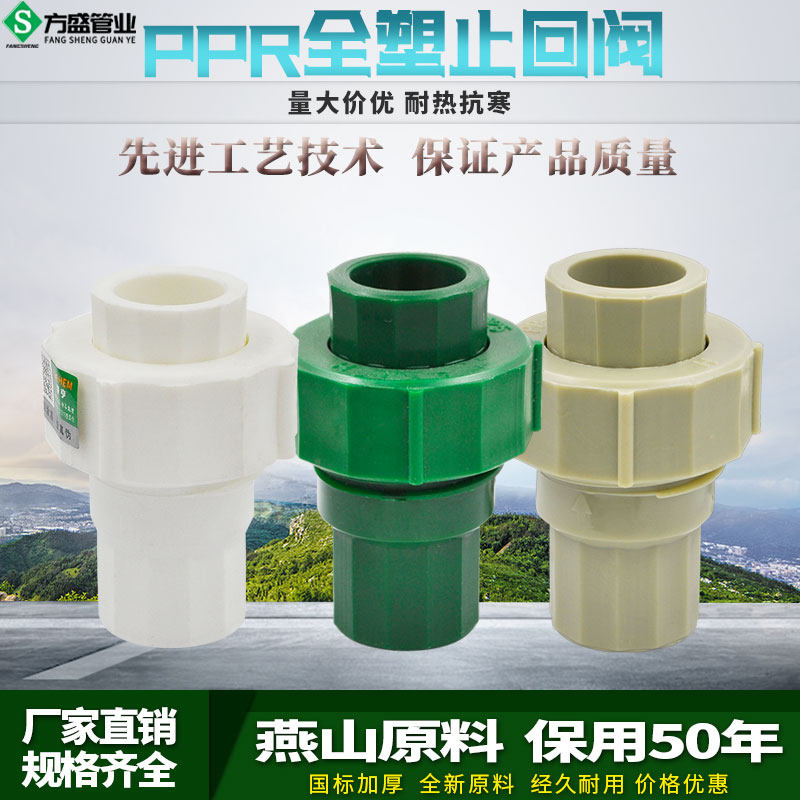 PPR止回阀活接头20 4分25 6分32 40 50 63水管管材管件配件