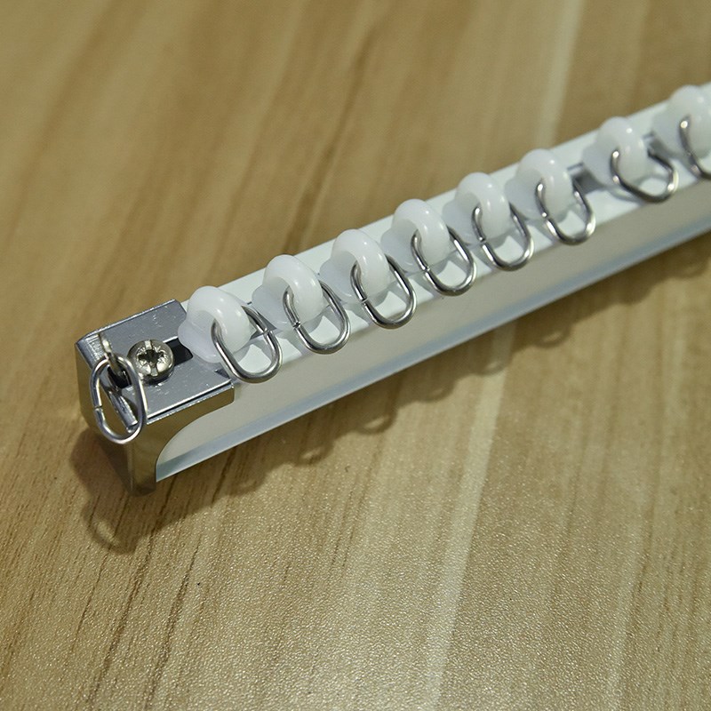 2019新品 窗帘轨道加厚铝合金顶装侧装滑轮单轨双轨