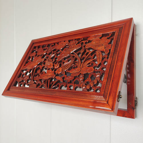 纯手工雕刻配电表箱装饰画遮挡箱横款光纤多媒体强弱电闸表盒挂画