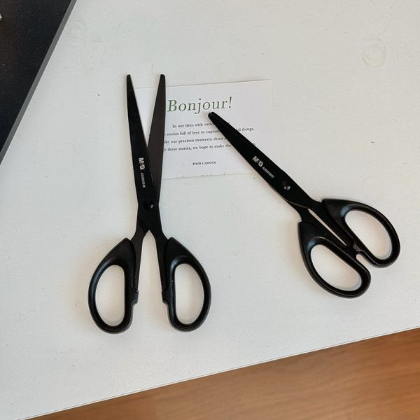 拆办公用品剪纸黑家用ins美工剪刃不锈钢高刀快递剪刀胶不粘颜值