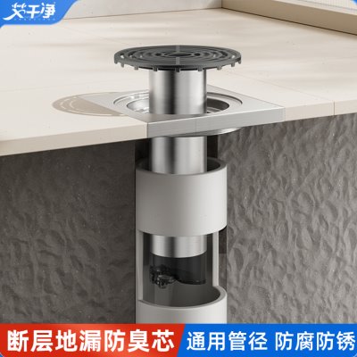 加长净管断层地漏内芯延长干卫生间防下水地漏芯艾神器返臭下水道