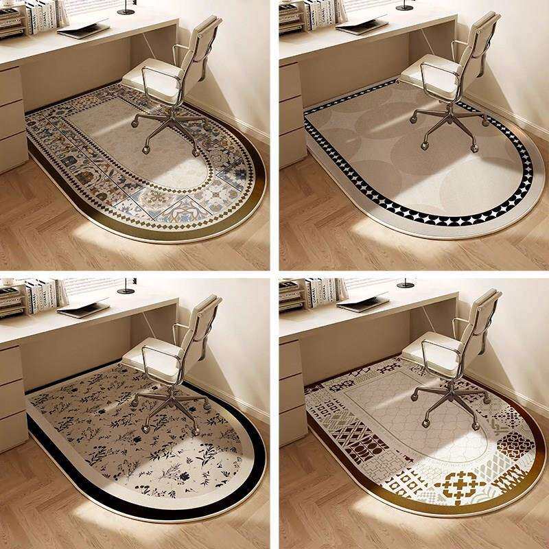 美式复古转椅地垫书房电脑桌拱形地毯耐脏免打理卧室梳妆台家