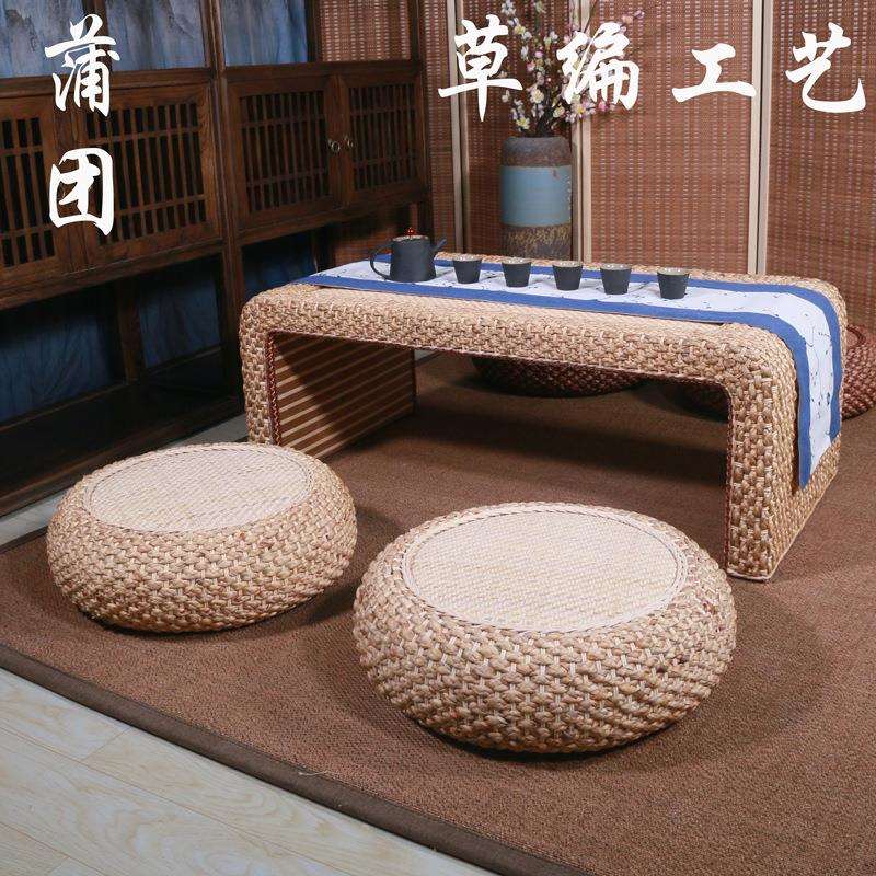 藤编蒲团坐墩草编垫子日式榻榻米垫子客厅茶室修拜佛拜坐垫打坐墩