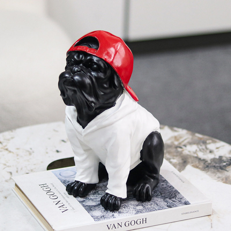 艺术摆件现代卡通动物犬雕塑软装饰品门店前台客厅样板房展厅摆设