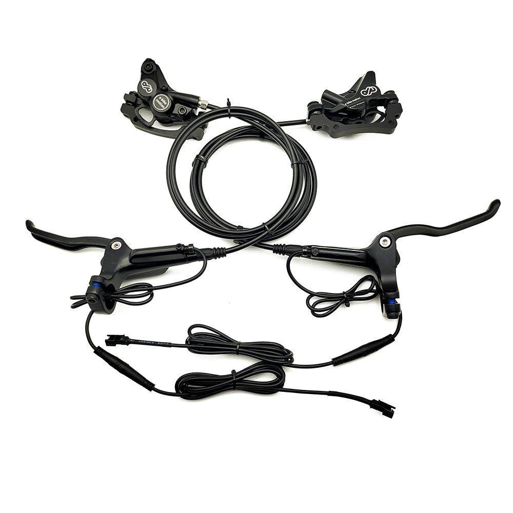 刹车配件电动自行车刹车四活塞油刹右前左后刹车把防水城市版