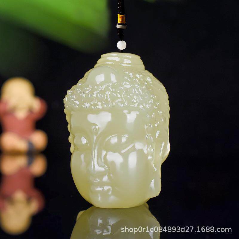 一念之间手把件佛魔手抓件男女款玉佛青白玉阿富汗玉天然玉把玩件