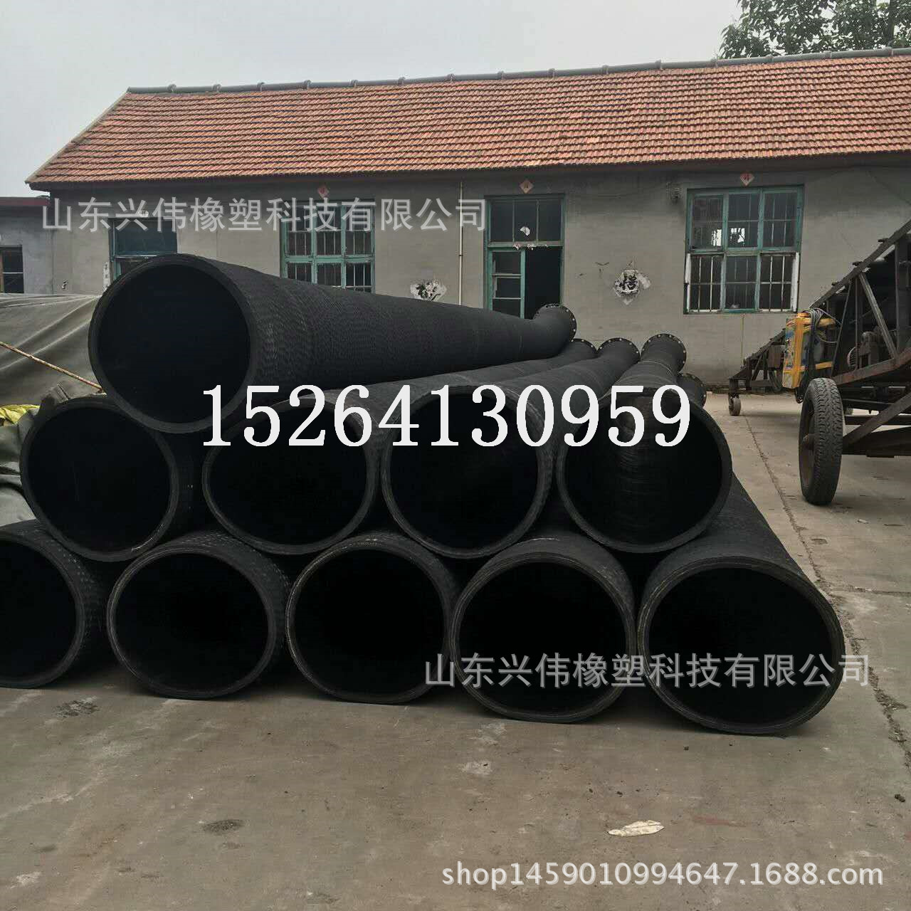 黑色输水钢丝橡胶管 大口径夹布输水管 钢丝吸排水胶管