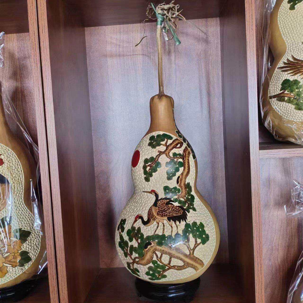 天然烙画彩绘雕刻大葫芦手工烙画大葫芦手工烙画彩绘雕刻大