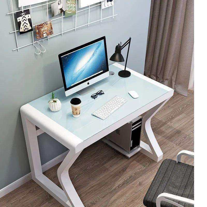 电脑桌钢化玻璃台式家用卧室电脑桌子经济型书桌简易加固学习桌