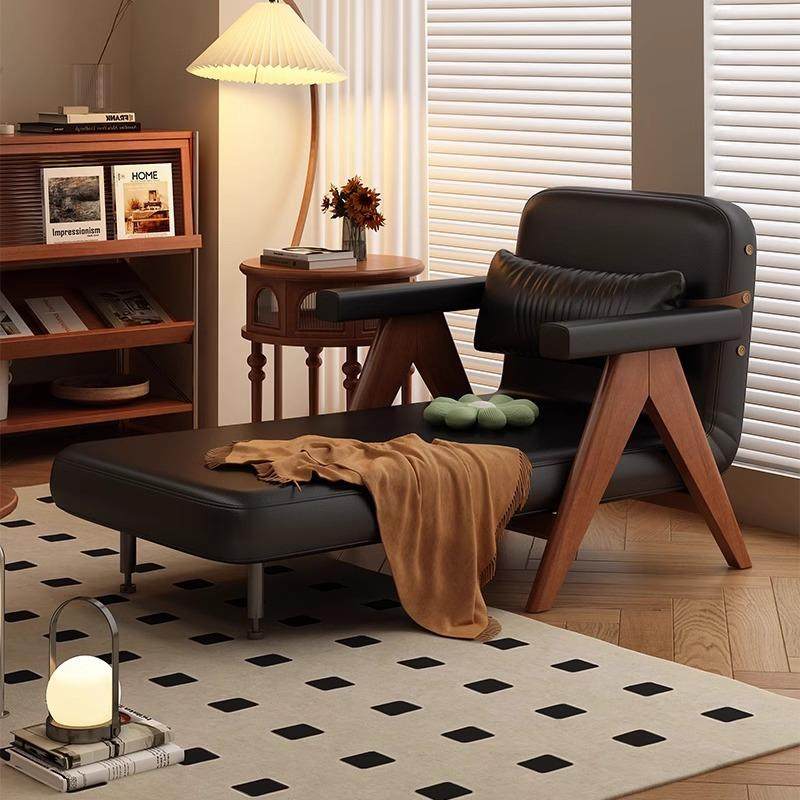 款单人床两用折叠网红伸缩沙发床小户型实木双人沙发新中式多功能