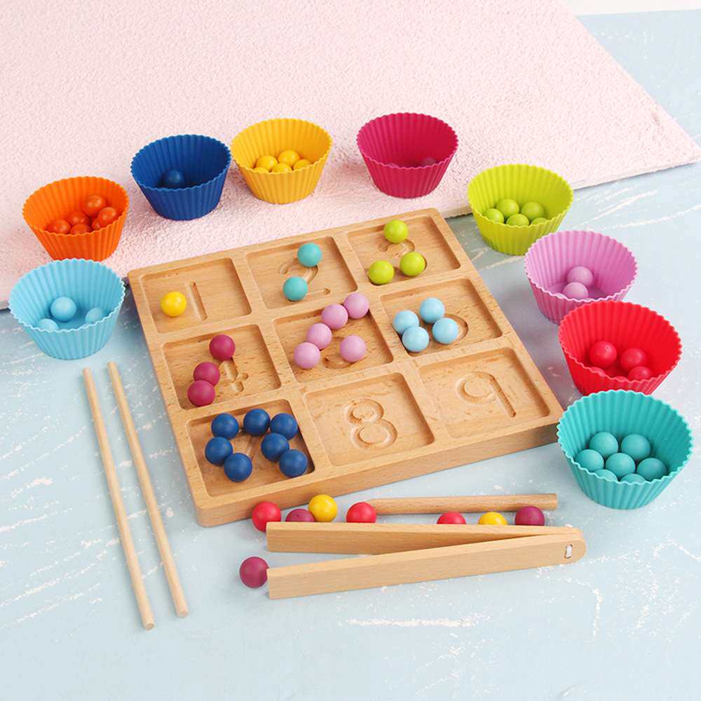 新品幼儿童益智早教玩具数字配对描写板计数颜色认知精细动作