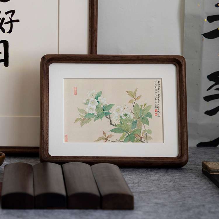 黑胡桃榫卯实木相框摆台洗照片做成打印六寸6木质7八高级感